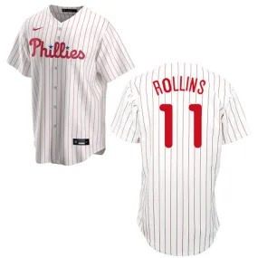 Men's Philadelphia Phillies Jimmy Rollins Replica Home Jersey - White