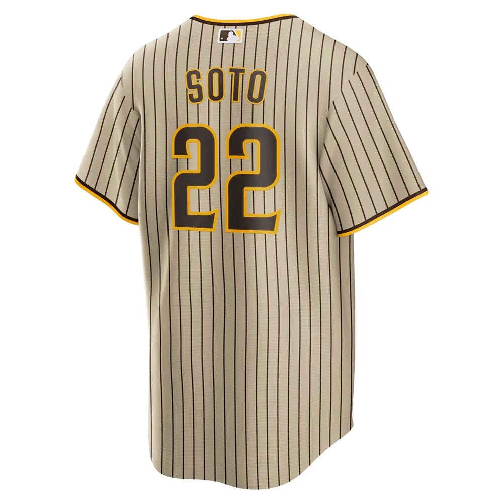 Men's San Diego Padres Juan Soto Alternate Player Jersey - Tan/Brown