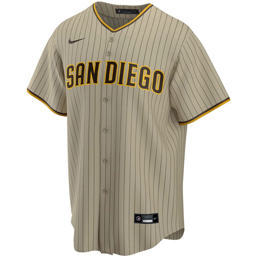 Men's San Diego Padres Manny Machado Alternate Player Jersey - Tan