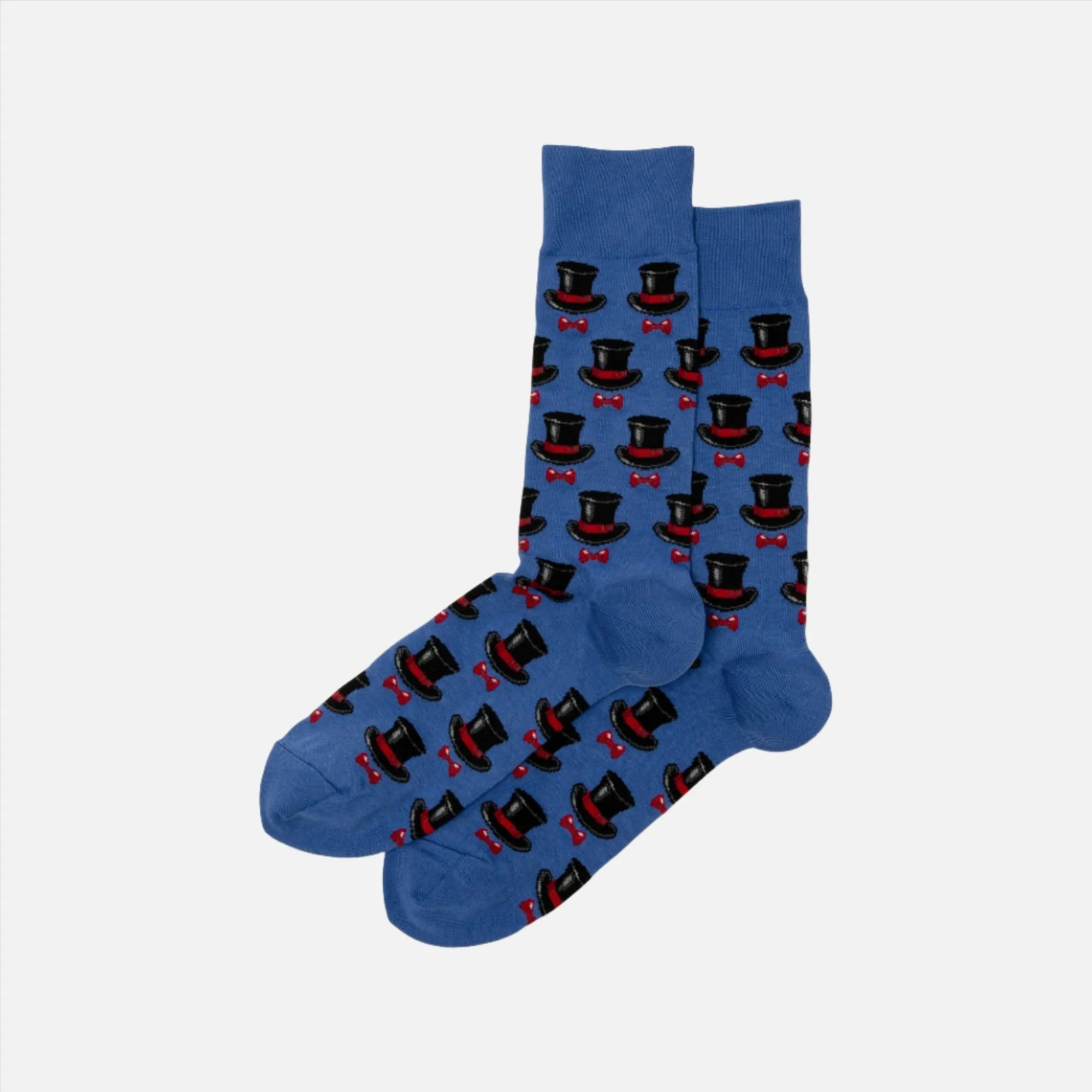 Mens Top Hat & Bowtie Crew Socks