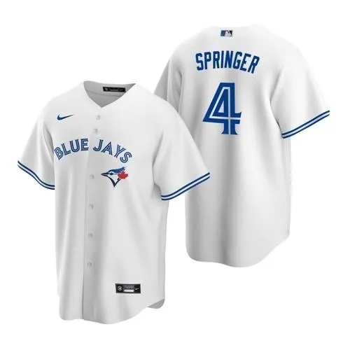 Mens Toronto Blue Jays George Springer Cool Base Replica Jersey White