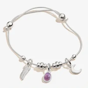 Moon   Amethyst Multi-Charm Bracelet