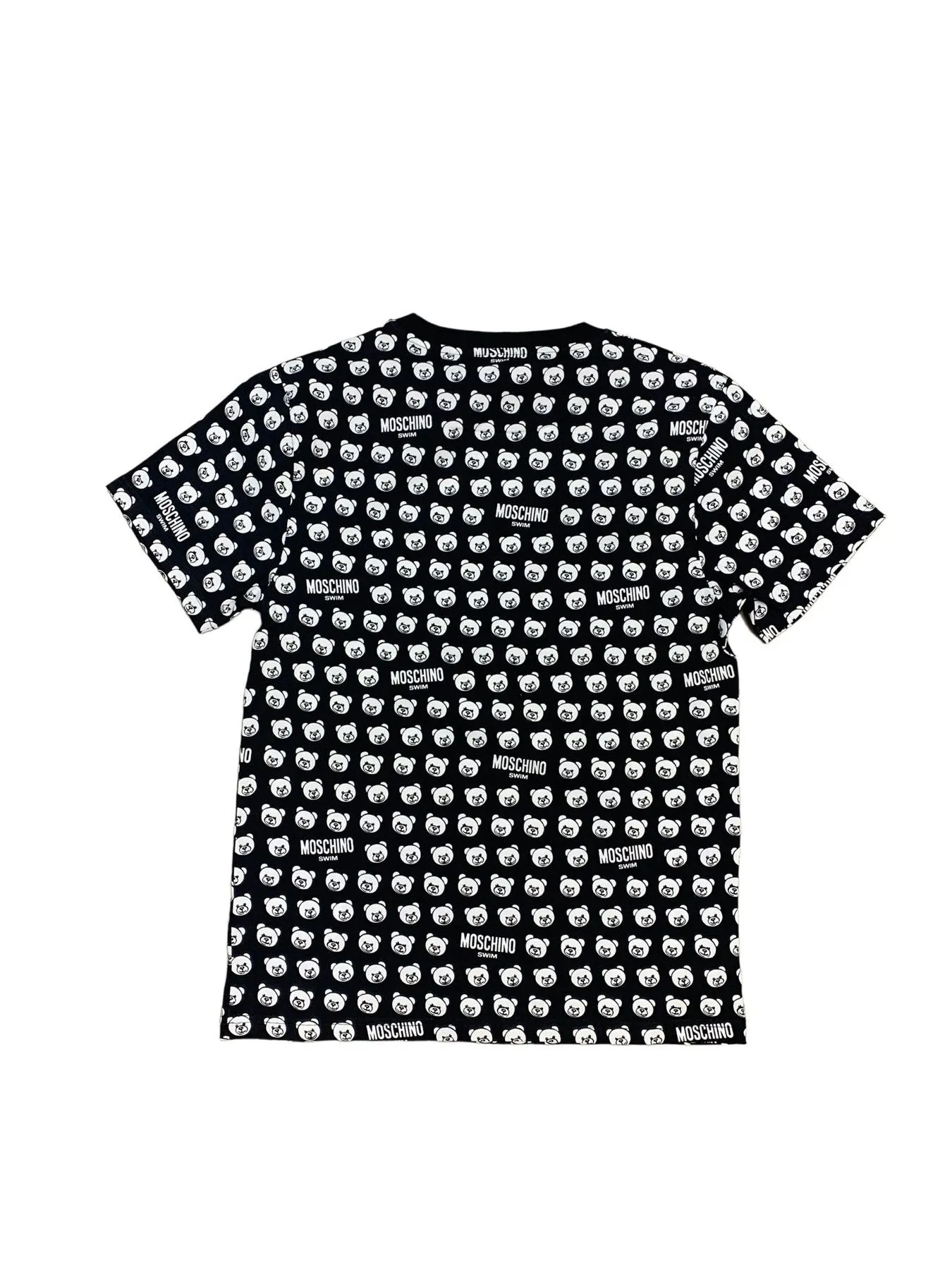 Moschino T-Shirt Orsetti Repeat Nero Girocollo Uomo