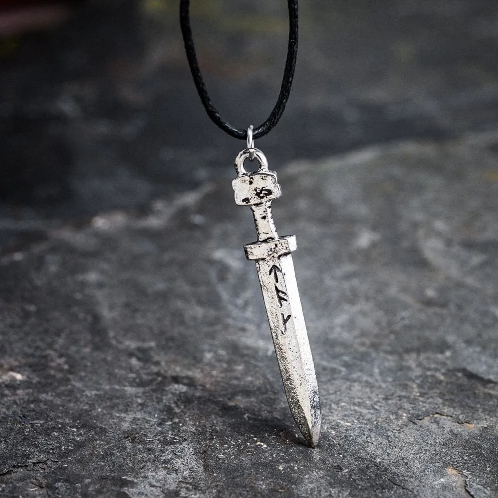 Pewter Sword Necklace - Handcrafted in the UK