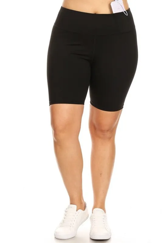 Posh High Rise Biker Shorts-Black