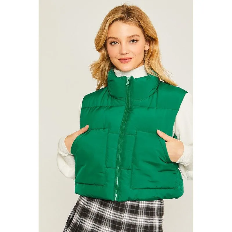 Puffer Vest With Pockets