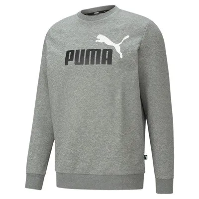 Puma Crewneck sweatshirt with large print ESS  2 Col Big Logo Crew FL 586762 54 black-tangerine