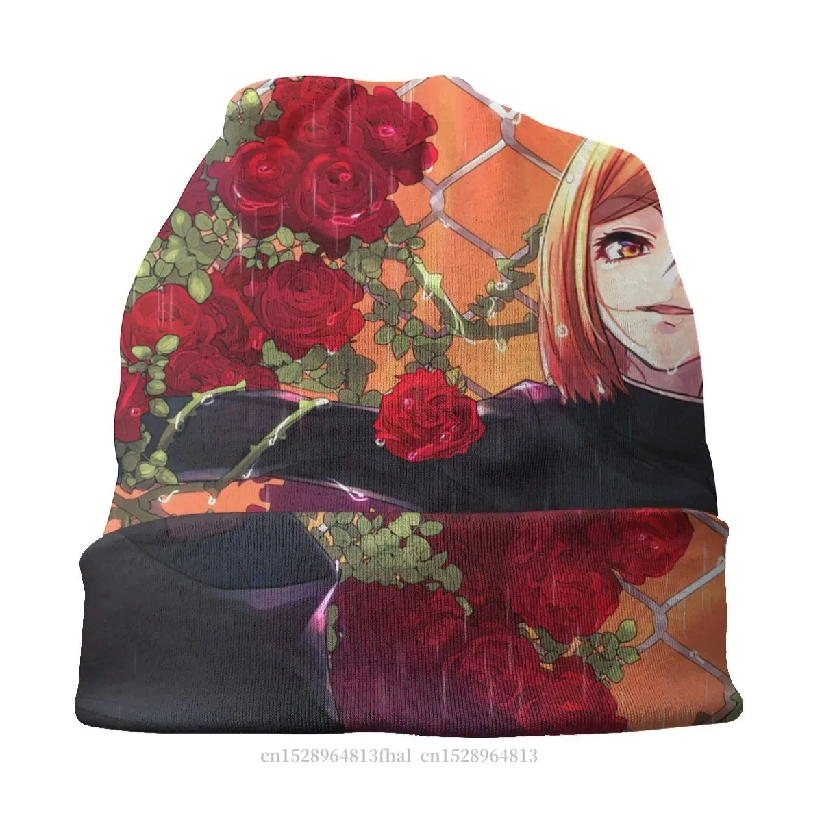 Rose Kugisaki Nobara Jujutsu Kaisen Anime Skullies Beanies Ski Caps High Quality