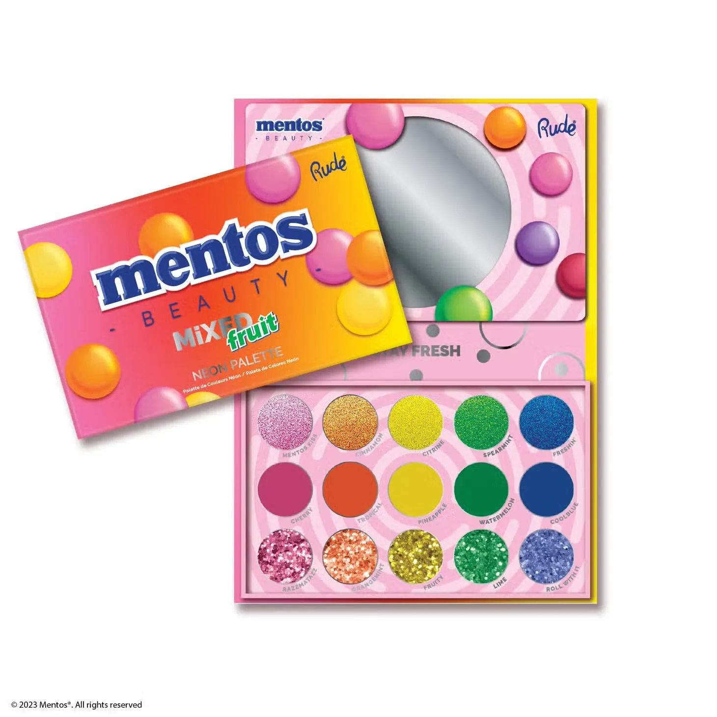 Rude Cosmetics Mentos Mixed Fruit Neon Eyeshadow Palette