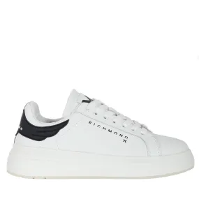 Scarpe Uomo JOHN RICHMOND Sneakers in Pelle Bianca con Inserto Nero - 20007 A