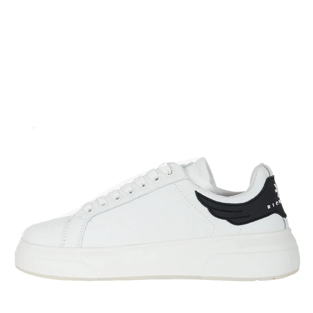 Scarpe Uomo JOHN RICHMOND Sneakers in Pelle Bianca con Inserto Nero - 20007 A