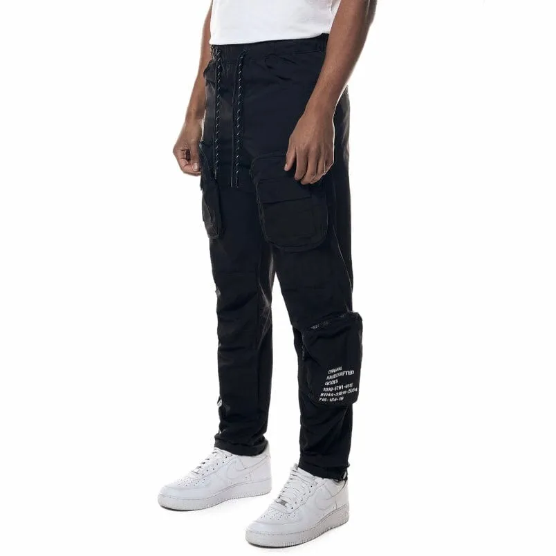 Smoke Rise Printed Nylon Utility Pants (Black) WP23182