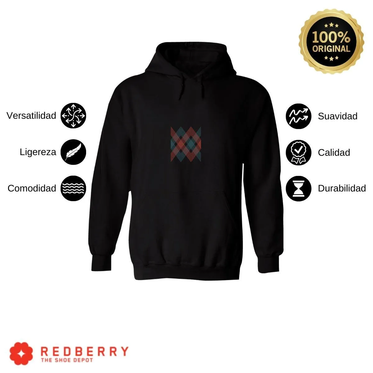 Sudadera Hombre  Hoodie Geometría Diseo Frases 008