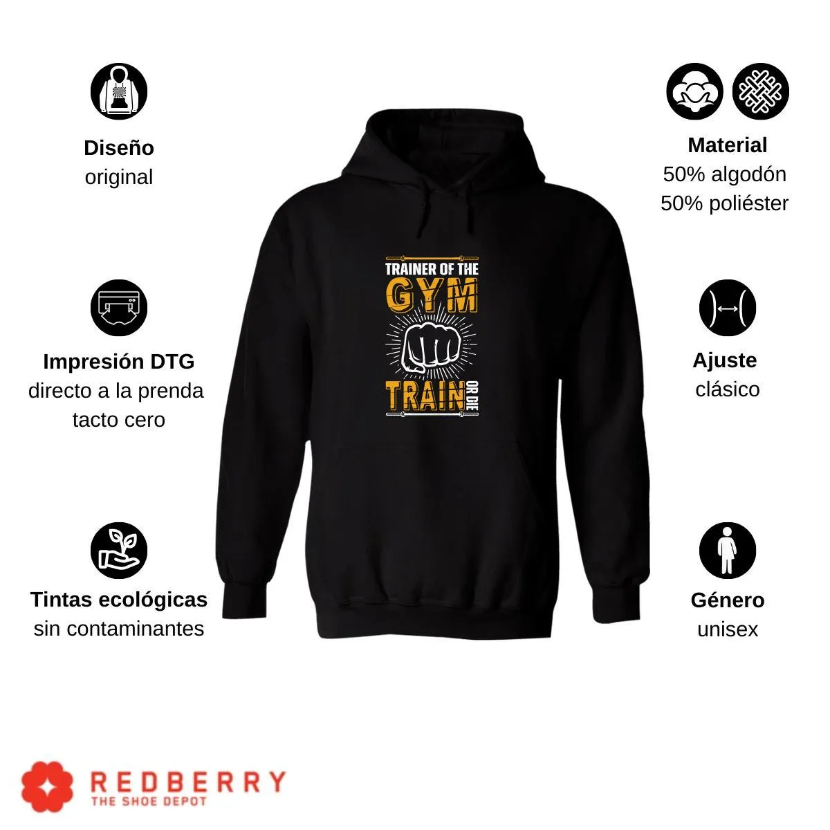 Sudadera Hombre  Hoodie Gym Ejercicio Fitness 009