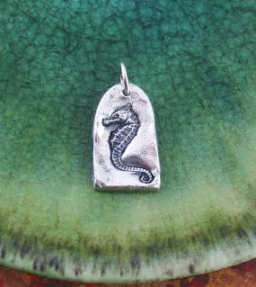 Tablet Seahorse Pendant, 100% Handmade & Cast from a Real Seahorse