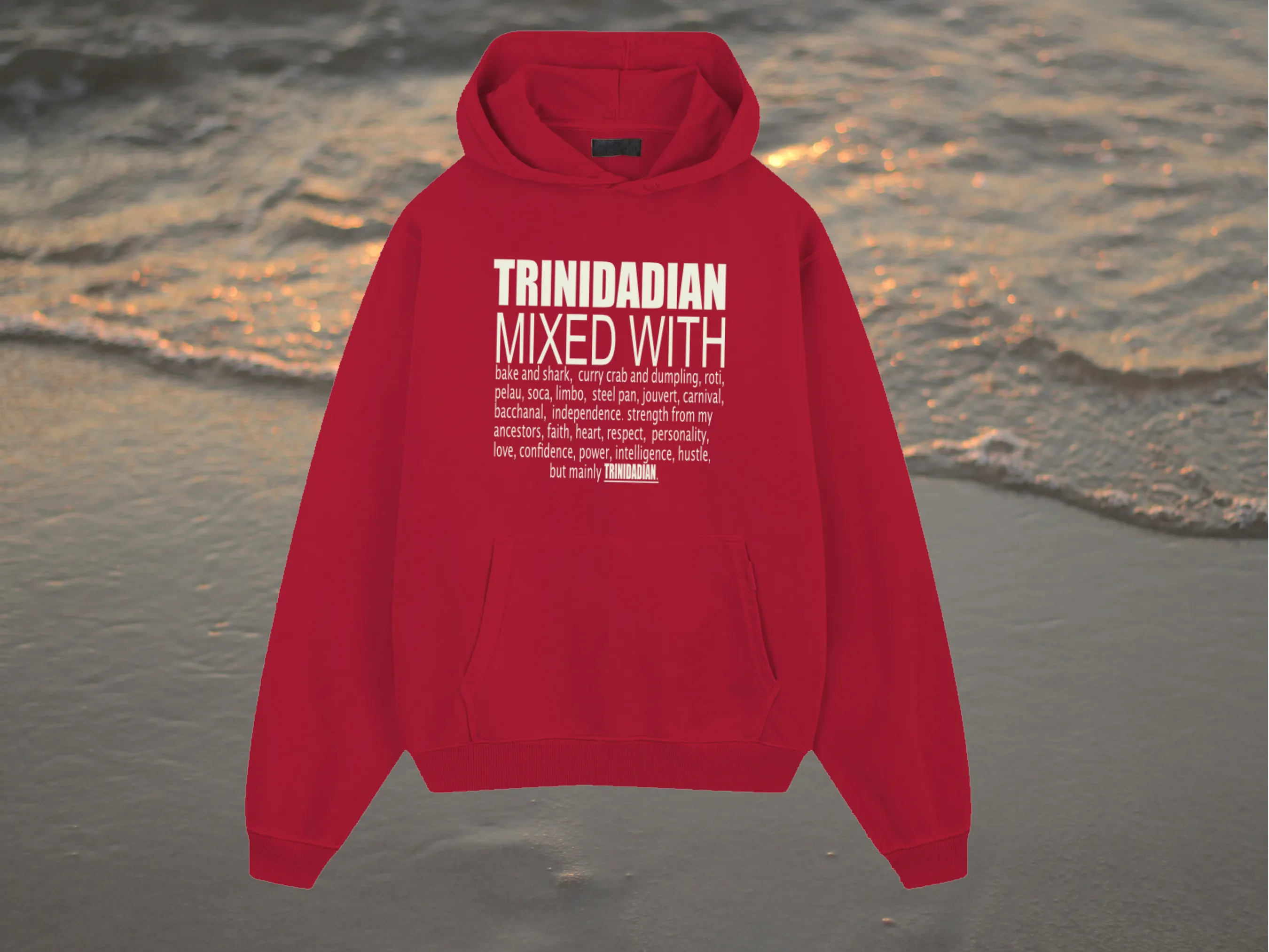 Trini Mixed With  Hoddie Unisex   Trinidad Gifts for Men and Women, Trinidadian Hoddie