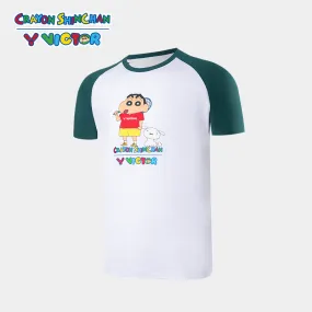 Victor X Crayon Shin-Chan Sports Shirt T-401CS G Dark Green UNISEX