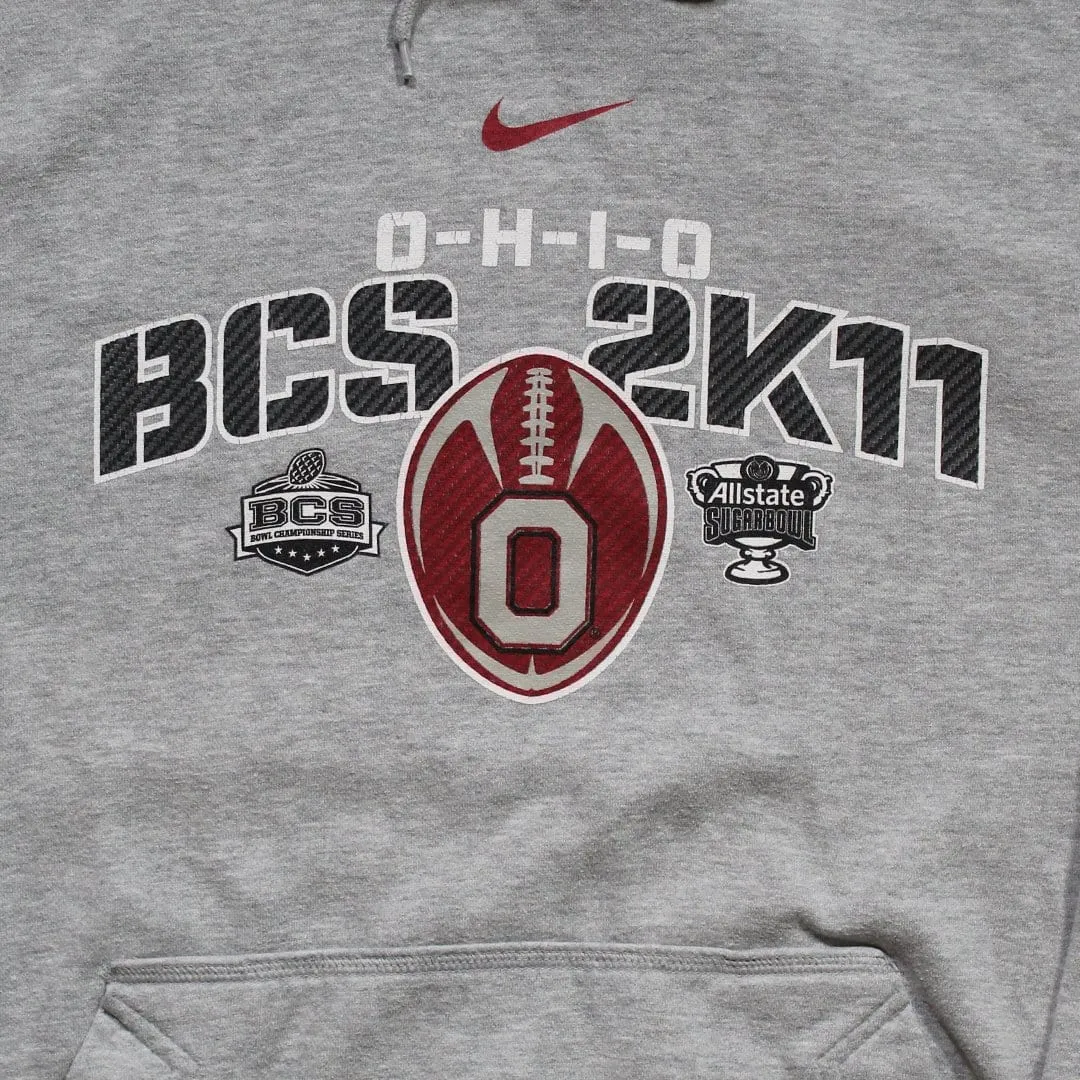 Vintage '11 Nike x Ohio BCS Center Check Hoodie