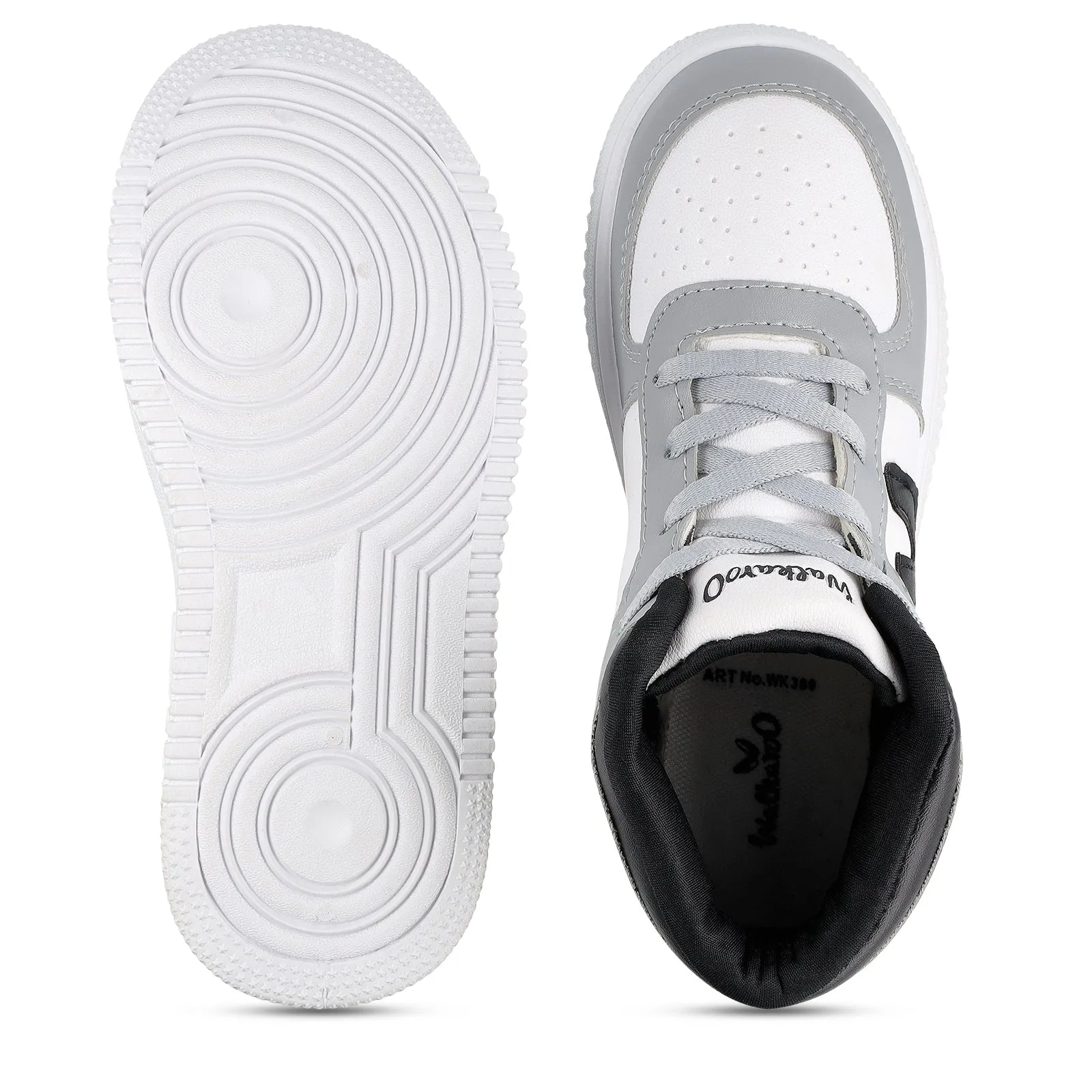 Walkaroo Boys Shoes - WK380 White Grey