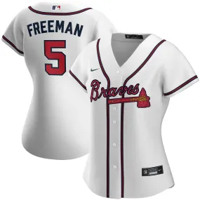 Women's Atlanta Braves Freddie Freeman Cool Base Replica Jersey White