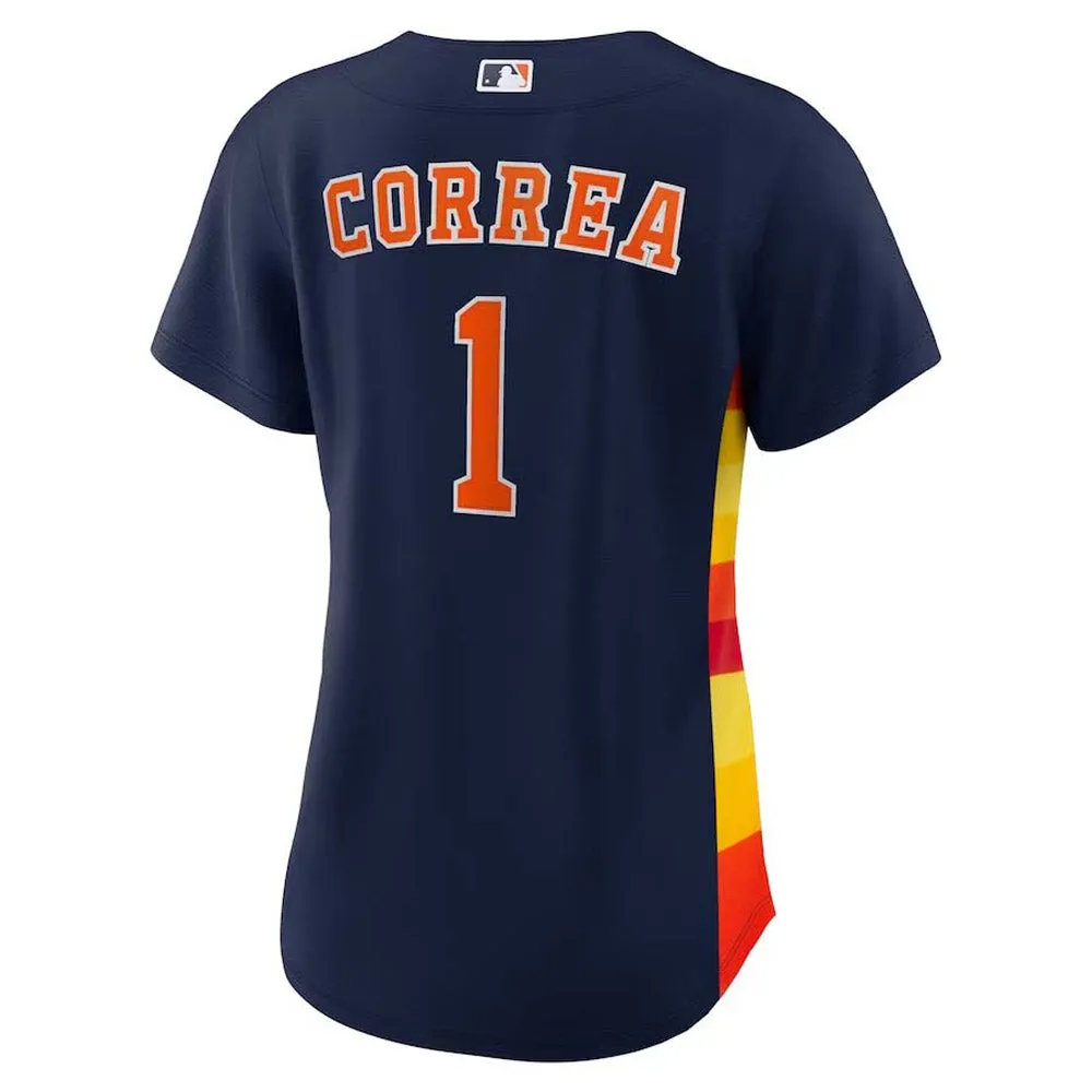 Women's Houston Astros Carlos Correa Replica Alternate Jersey - Navy