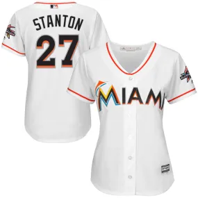 Women's Miami Marlins Giancarlo Mike Stanton Replica Home Jersey - White