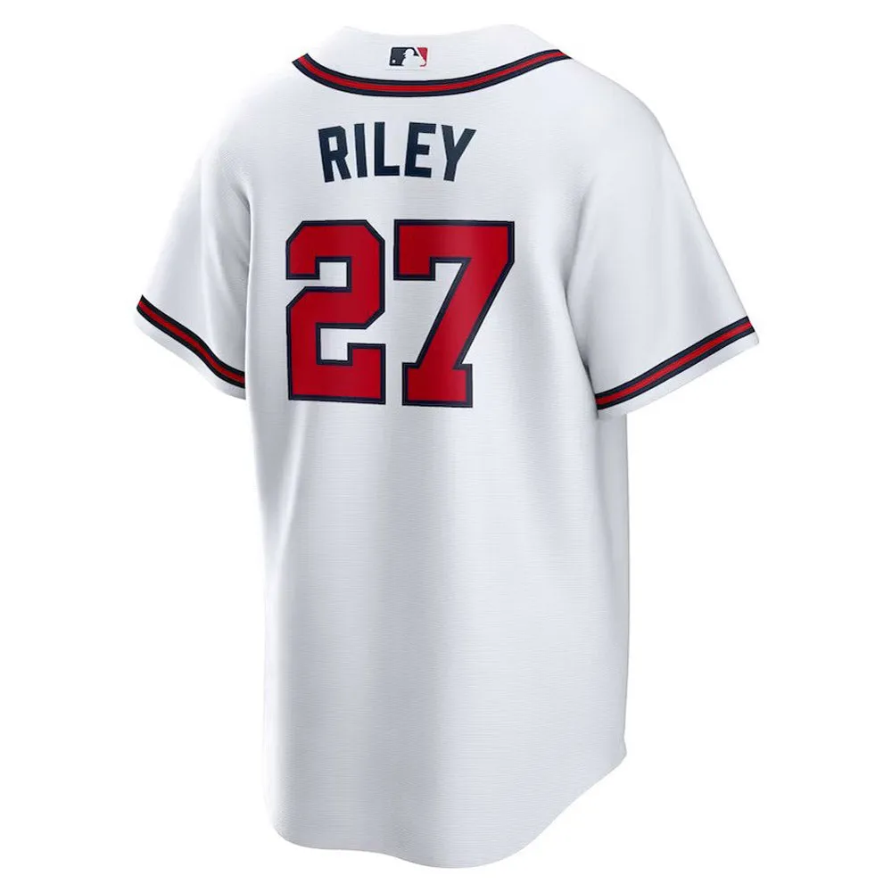 Youth Atlanta Braves Austin Riley Cool Base Replica Home Jersey - White