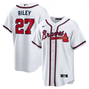 Youth Atlanta Braves Austin Riley Cool Base Replica Home Jersey - White