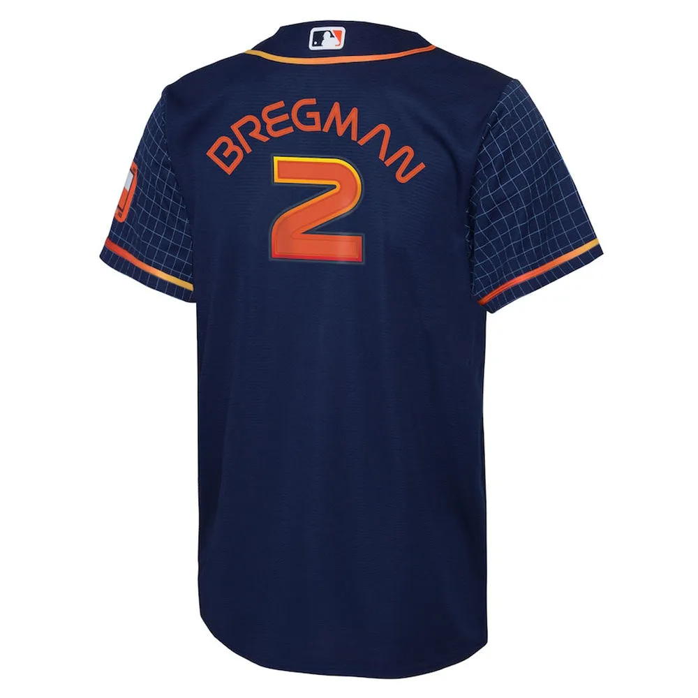 Youth Houston Astros Alex Bregman Space City Connect Replica Jersey - Navy