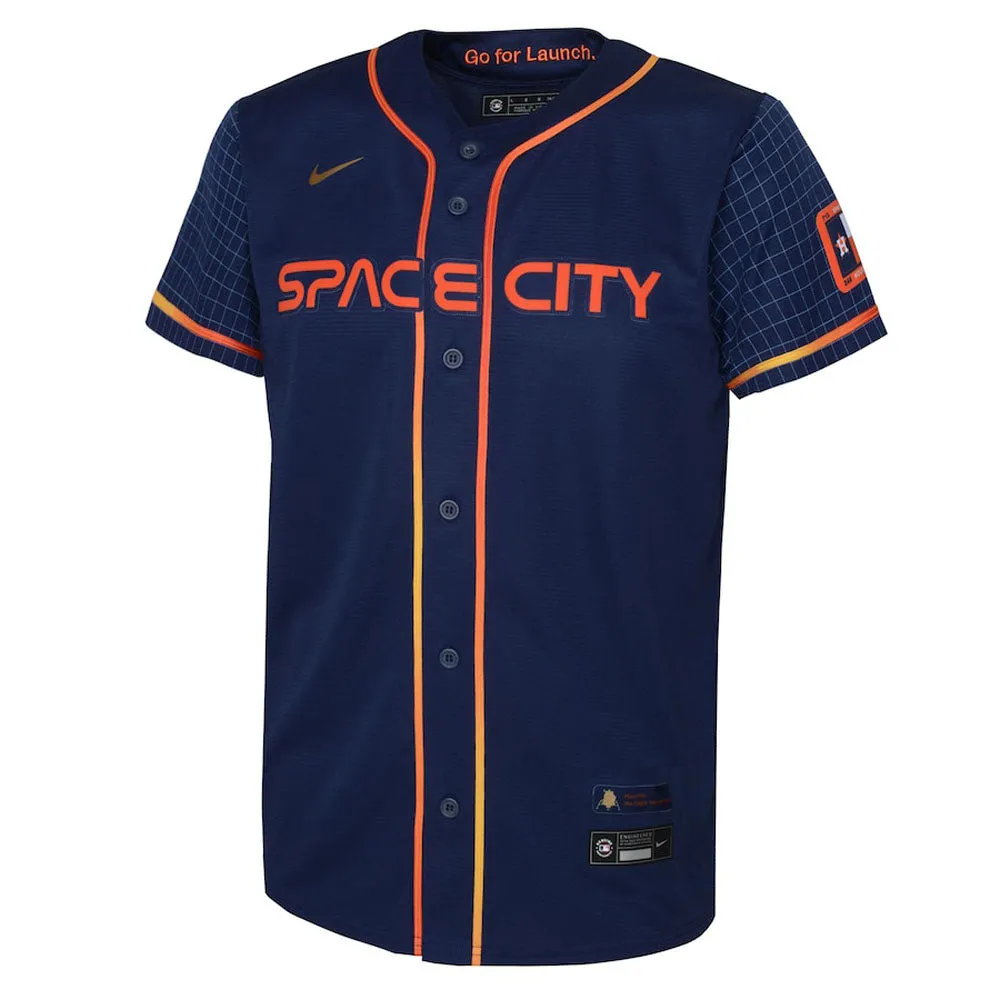 Youth Houston Astros Alex Bregman Space City Connect Replica Jersey - Navy