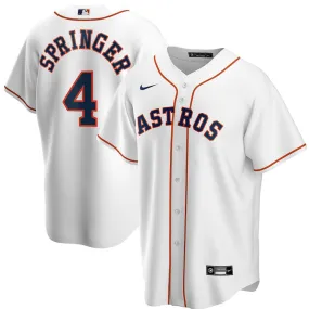 Youth Houston Astros George Springer Replica Home Jersey - White