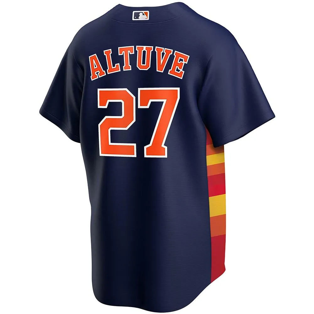 Youth Houston Astros Jose Altuve Cool Base Replica Jersey Navy