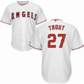 Youth Los Angeles Angels Mike Trout Cool Base Replica Jersey White