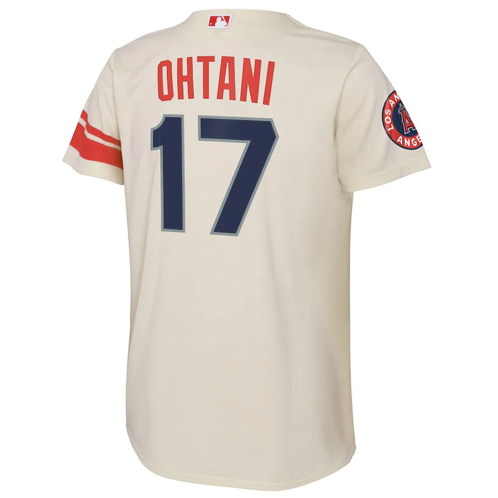 Youth Los Angeles Angels Shohei Ohtani City Connect Replica Jersey - Cream