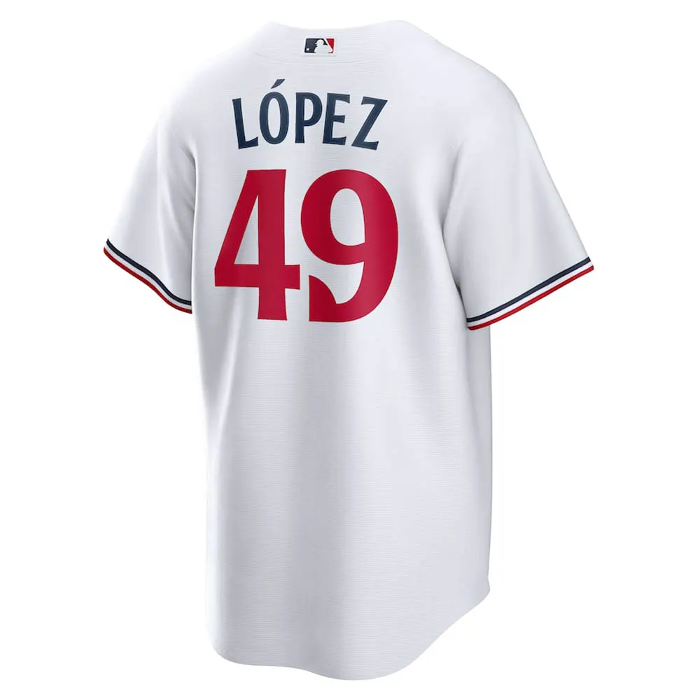 Youth Minnesota Twins Pablo Lopez Cool Base Replica Home Jersey - White