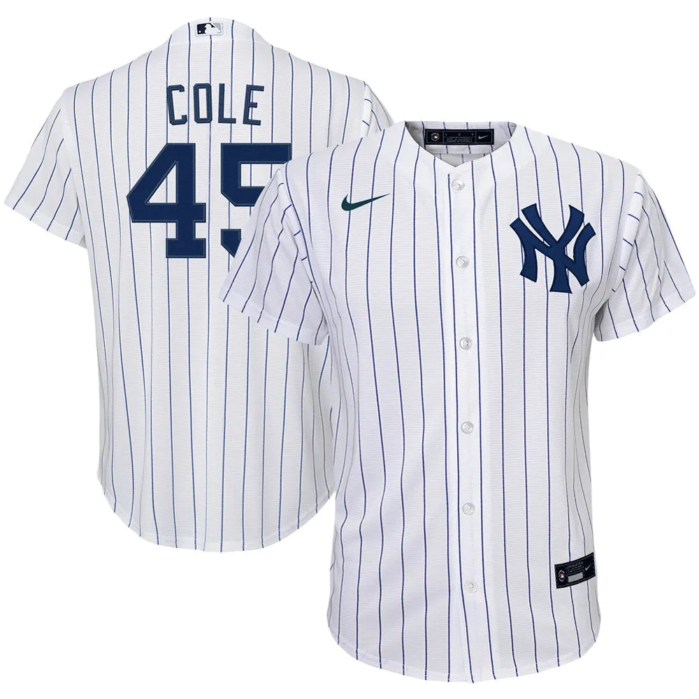 Youth New York Yankees Gerrit Cole Home Player Jersey - White