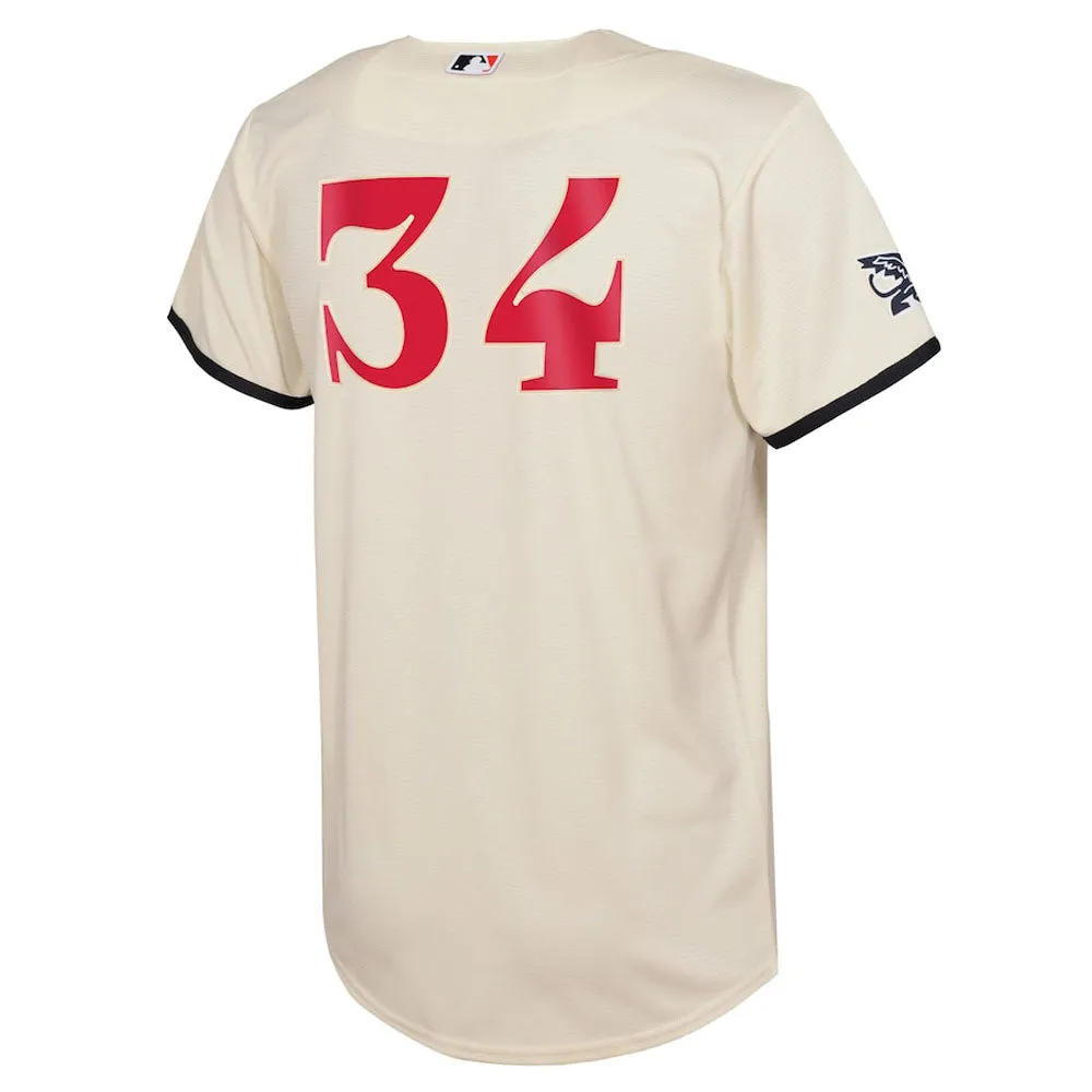 Youth Texas Rangers Nolan Ryan 2023 City Connect Replica Jersey - Cream