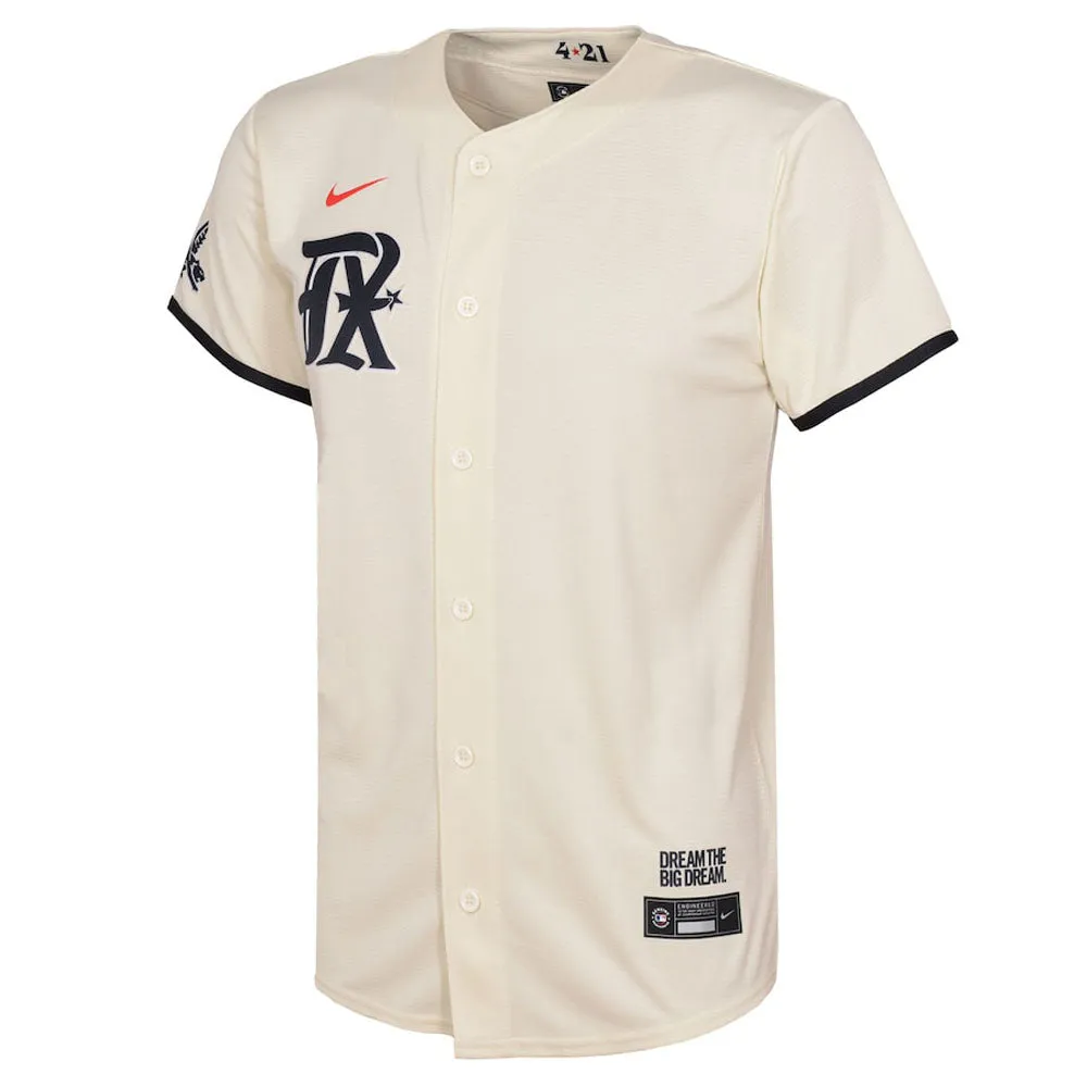 Youth Texas Rangers Nolan Ryan 2023 City Connect Replica Jersey - Cream